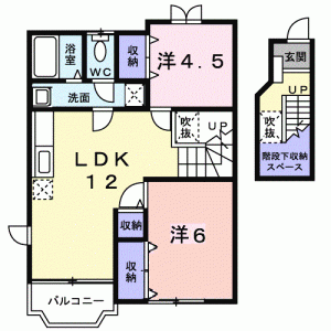 スカイハイツ五月 202の間取り画像