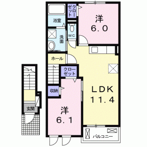 シャルールI 202の間取り画像