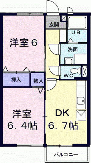 スカイハイツ川井 203の間取り画像