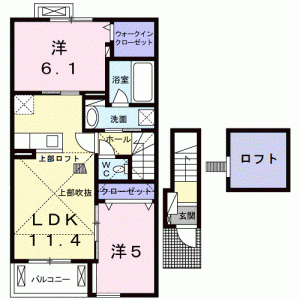 ＪａｄｅＨｏｕｓｅ　Ｄ 203の間取り画像