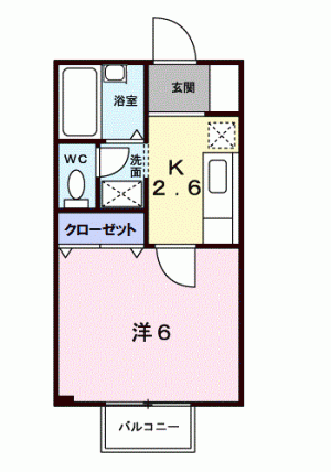 イグレック　楯　Ｂ 201の間取り画像