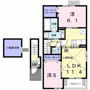 ＪａｄｅＨｏｕｓｅ　Ｄ 204の間取り画像