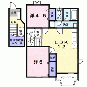 コーポリバーサイドII 201の間取り画像