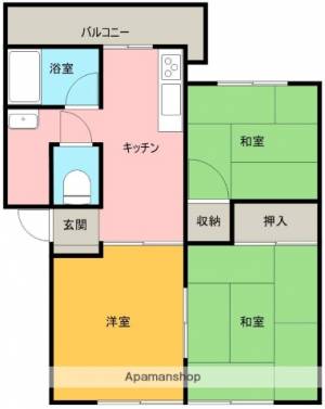 コーポ福岡 202の間取り画像