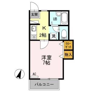 リバーハイツＫ 201の間取り画像