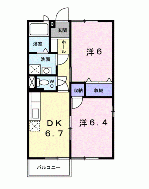 ブランデンブルク　Ｂ 201の間取り画像