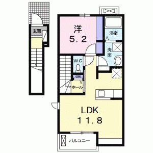 ドゥース　レシ　Ａ 202の間取り画像