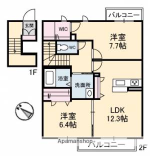 プロヌーブ丸亀 205の間取り画像