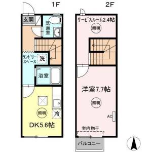 グレースタウン川津　Ａ 102の間取り画像