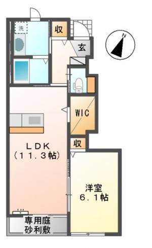 ヴァンルージュIV 102の間取り画像