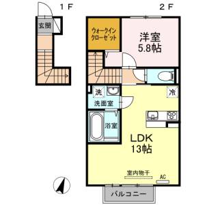 ミルキークォーツ 205の間取り画像