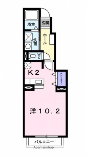 シャン・キャロット　Ａ 101の間取り画像