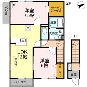 シエル・ヒロ 201の間取り画像