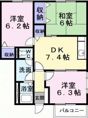 イデアル・ヒラオＢ 103の間取り画像