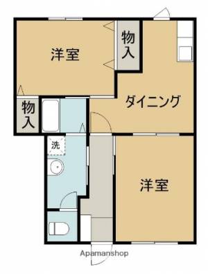 メゾン・ド・ウォーム　Ｂ 102の間取り画像