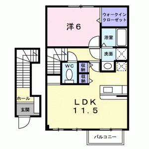 シャン・ミリュー　IＢ 203の間取り画像