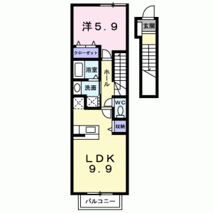 スイートピーＢ 202の間取り画像