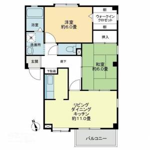 フォブール津森Ｂ B202の間取り画像