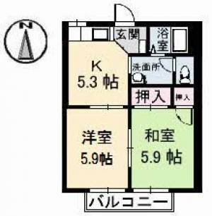 アーバンライフＡ棟 102の間取り画像