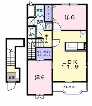 グリーンヒルズ　Ａ 203の間取り画像