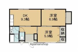 松木賃貸住宅 1号室の間取り画像