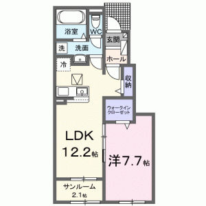 クルール坂本Ｄ 104の間取り画像