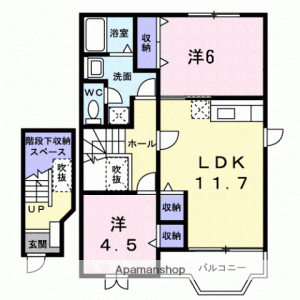 グランウェストプラースＡ 202の間取り画像