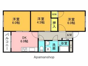 グリーンハイツ三野平 2-Eの間取り画像