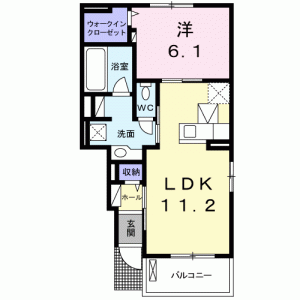 カーサ　ＨＡＭＡＤＡ　II 103の間取り画像