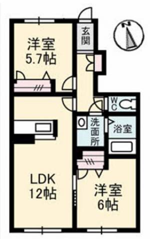 シャーメゾン坂本　1番館 102の間取り画像