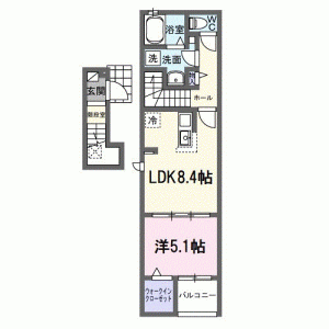 オリーブ坂本　Ａ 205の間取り画像