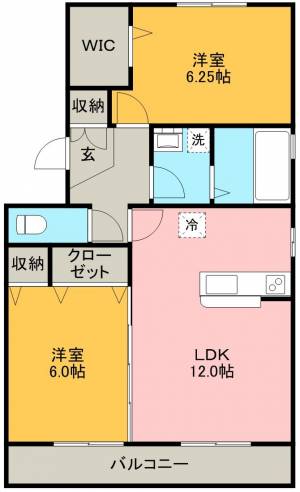 セジュール田村 105の間取り画像