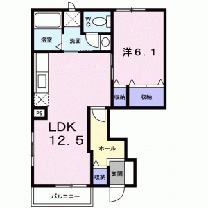 メゾン青山　Ａ 101の間取り画像