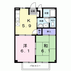 フォブール雅 202の間取り画像