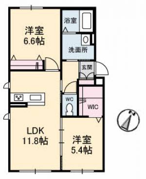 シャーメゾン城西 203の間取り画像