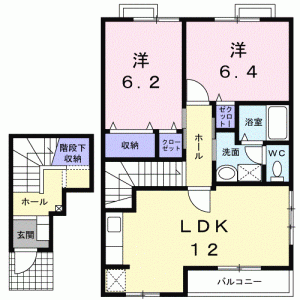 サンライズ・ｋ　Ｃ棟 203の間取り画像