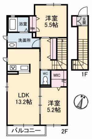 プロヌーブ郡家II 202の間取り画像