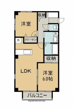 フォブール小林II 203の間取り画像