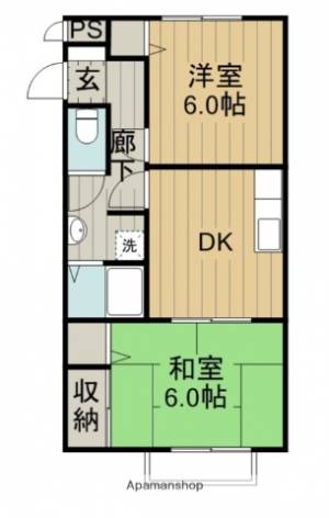 サンビレッジ八番街　Ｃ棟 201の間取り画像