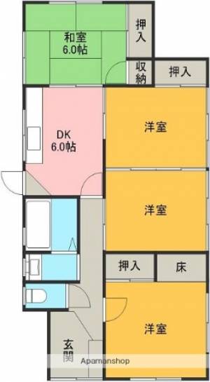 多田貸家 1の間取り画像