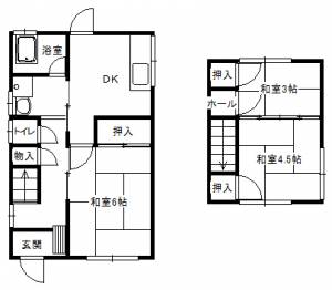 木太町貸家 の間取り画像