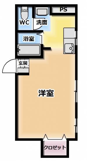 駅前通り京極北棟 201の間取り画像