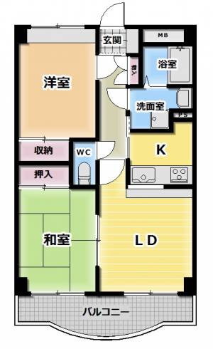 ヴェルシャトー京都 306の間取り画像