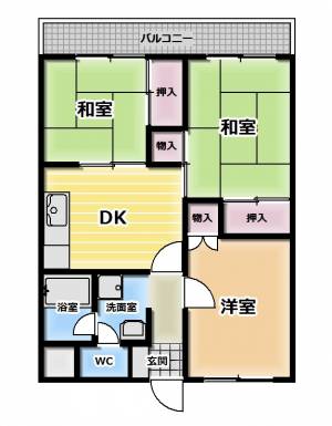 タウンハイツ京都 201の間取り画像