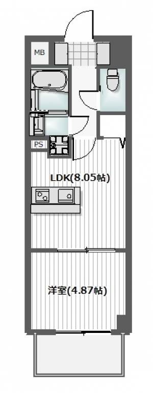 J.リヴェール錦町 1101の間取り画像