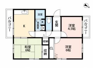 ロイヤルハイツコニーズII 201の間取り画像