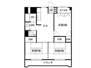 田代マンション ４０１の間取り画像