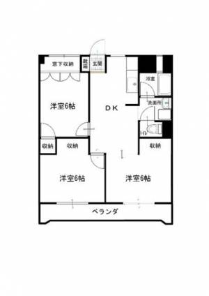 田代マンション ４０６の間取り画像