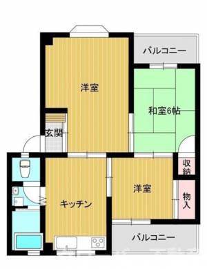 第２高尾マンション １-２の間取り画像