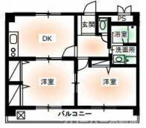 ハートマンション 401の間取り画像